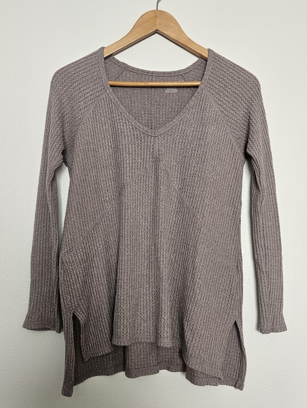 American Eagle Thermal Waffle V-neck Tunic
